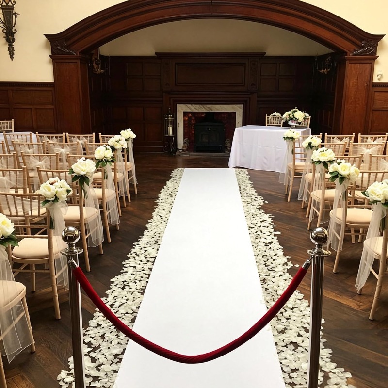 Aisle Runner White - Tappeto Passatoia Bianco, Utilizzato per Decorazioni