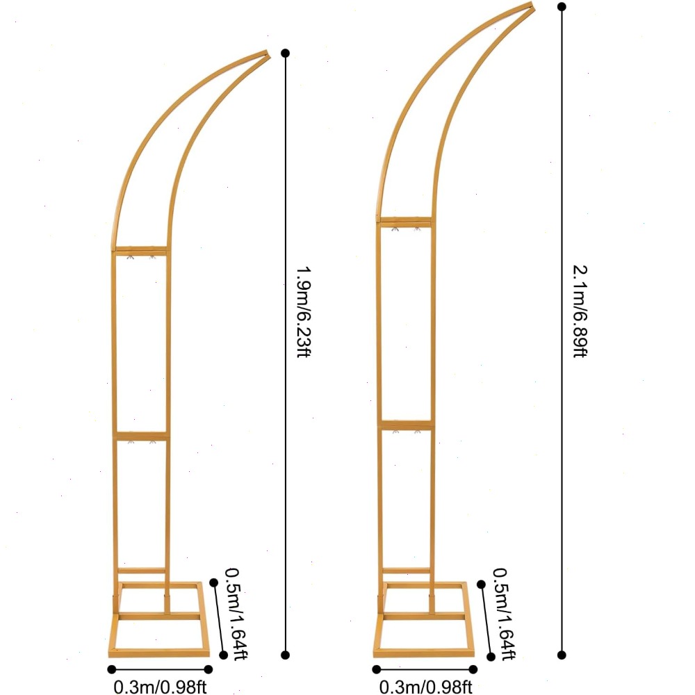 Wedding Arch Flower - 2 Pezzi Supporto Curvo per Arco