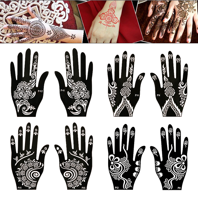 Indian Wedding Supply - 2 pezzi modelli di stencil per