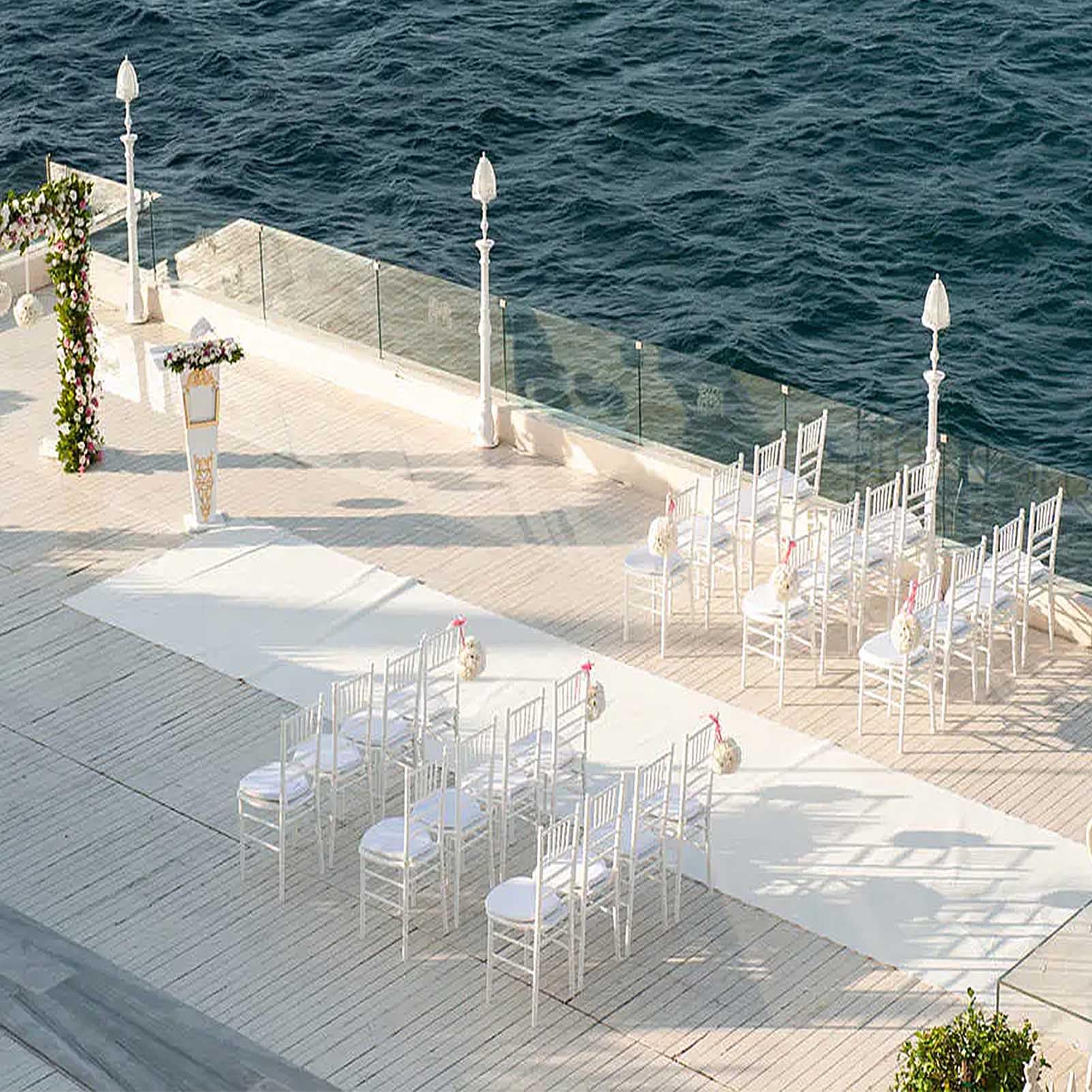 Aisle Runner White - Tappeto Resistente per Matrimoni, Adatto per
