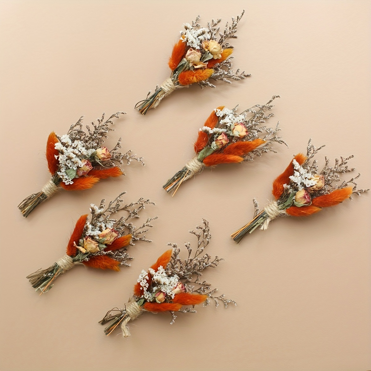 Wedding Supply Rentals - 6 Bouquet/Lotto di Fiori Secchi Mini