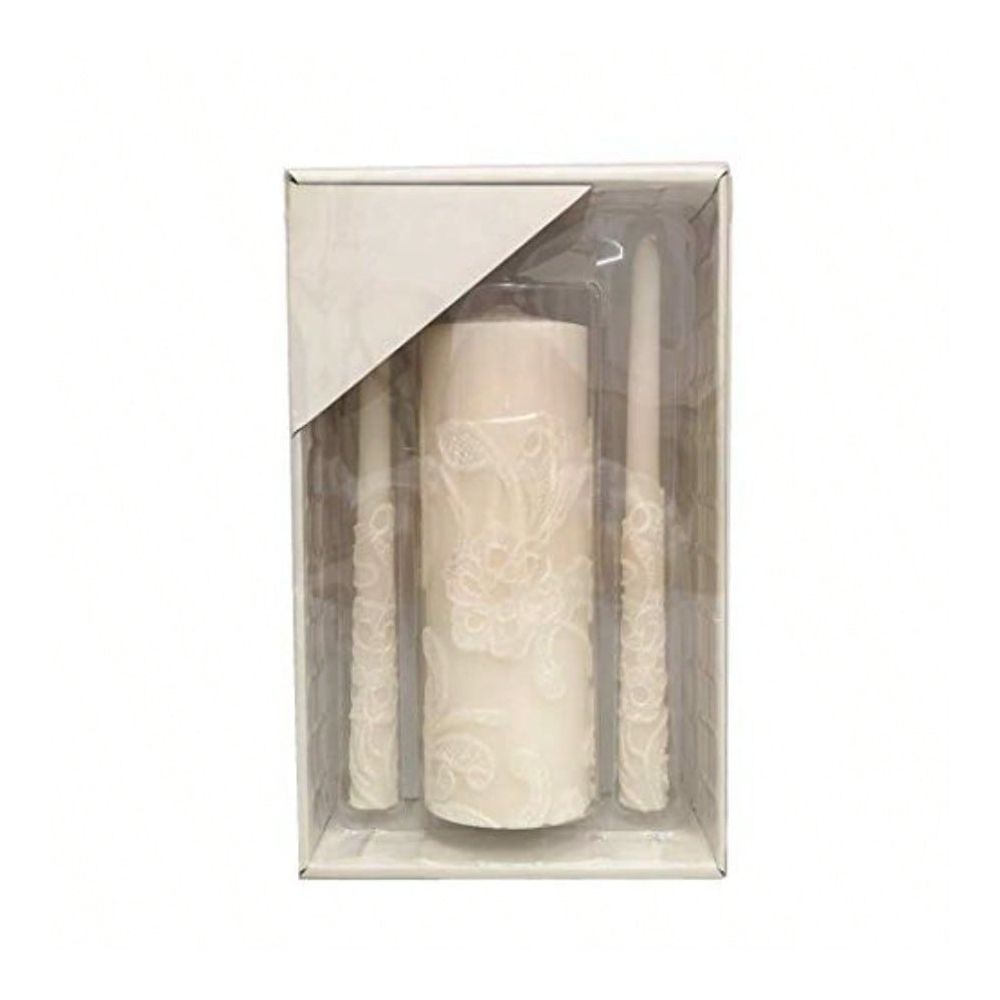Unity Candle Set - Set di Candele Nuziali Color Crema