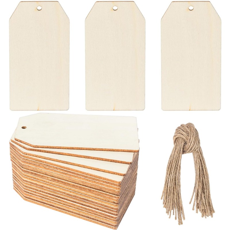 Wedding Supply Rentals - 10 etichette regalo in legno, etichette