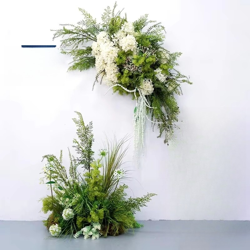 Aisle Runner White - Decorazione di nozze verde passerella erba