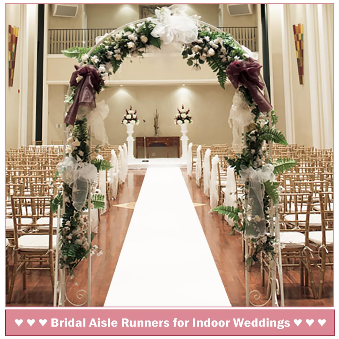 Aisle Runner White - Matrimonio tappeto bianco antiscivolo corridoio dell'hotel