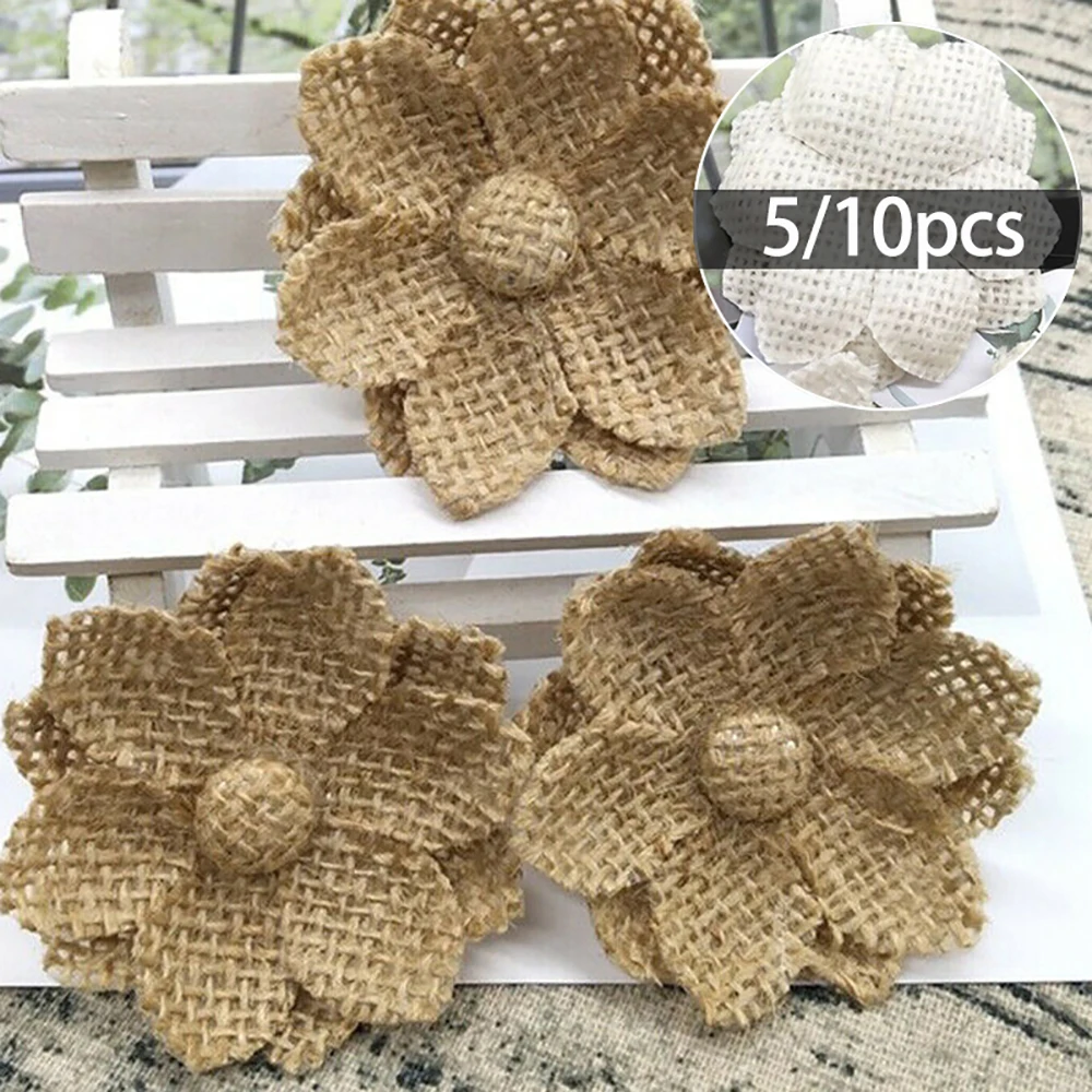 10 pezzi di fiori di iuta di t - Wedding Supply Rentals recensione e prezzo