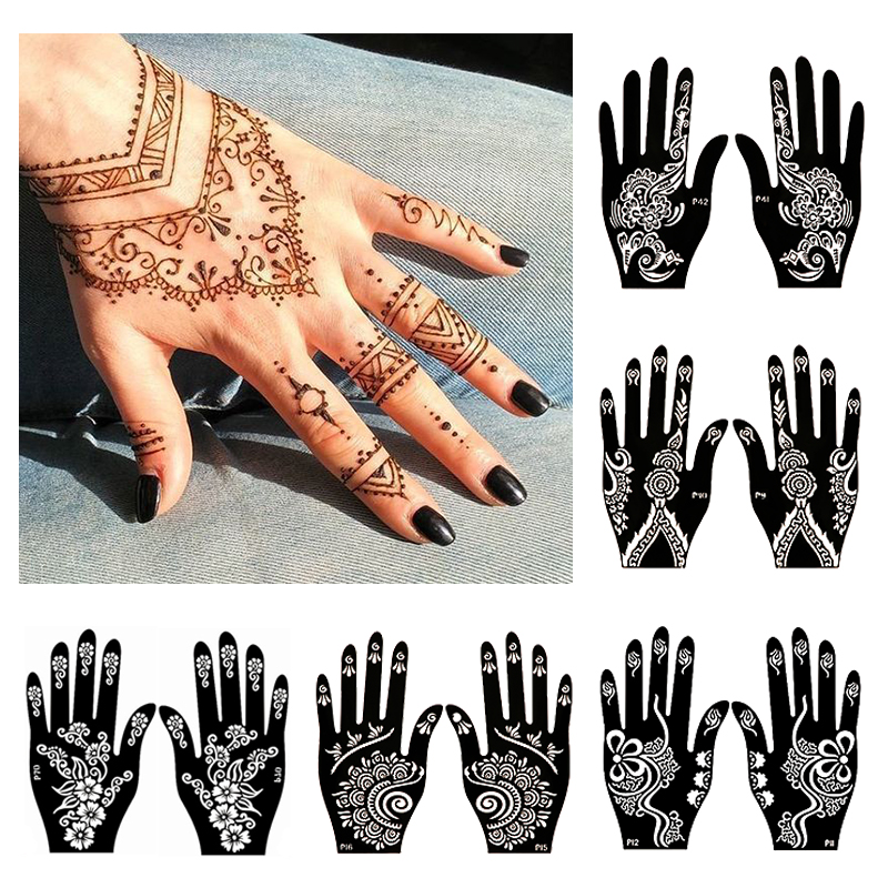 2 pezzi modelli di stencil per - Indian Wedding Supply recensione e prezzo
